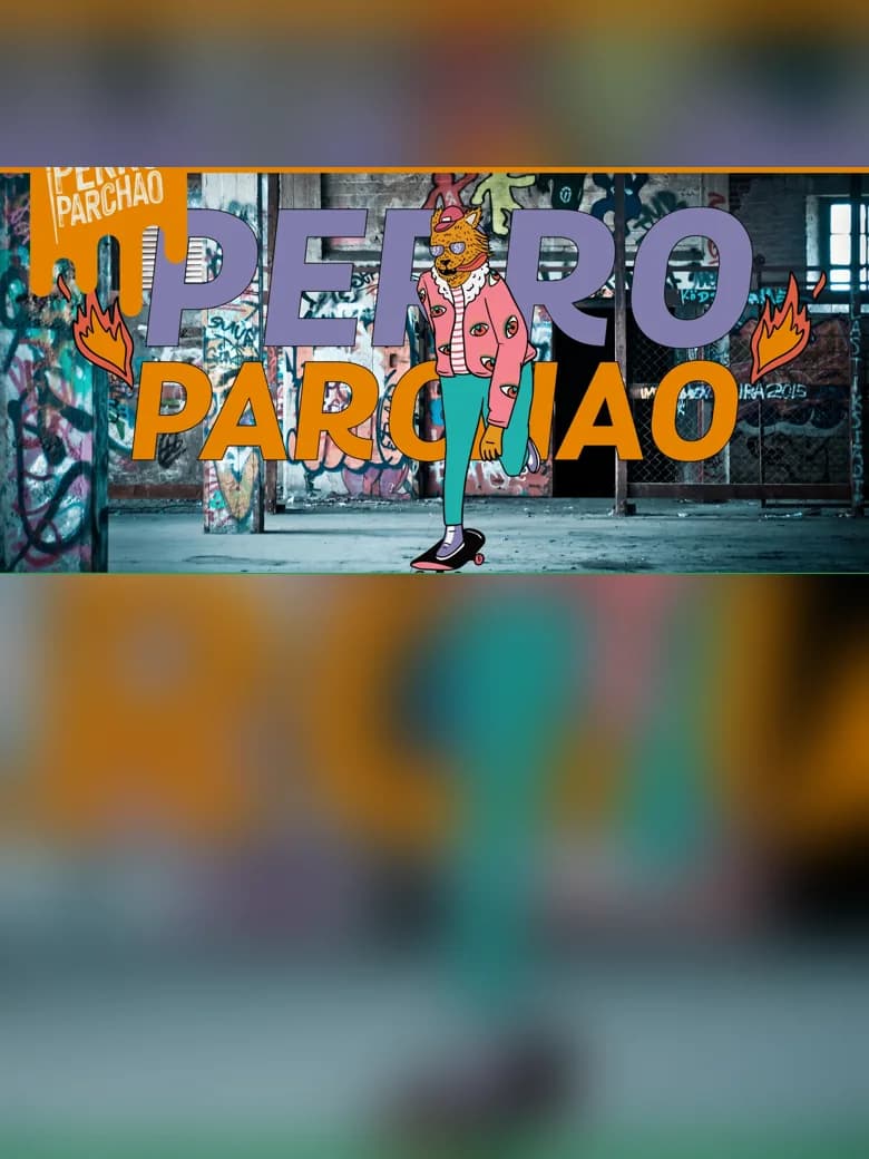 Perro Parchao — arte urbano pintado a mano